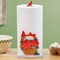 Collections Etc Hand-Painted Poinsettia Basket Paper Towel Holder